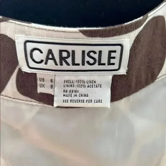 Carlisle Brown and white spot scoop neck sleeveless top - Picture 8 of 11